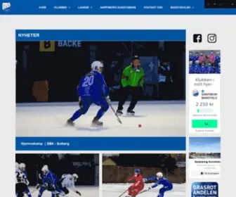 Sarpsborgbandyklubb.no(Sarpsborg Bandyklubb) Screenshot