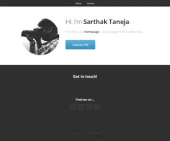 Sarthak.net(Sarthak Taneja) Screenshot