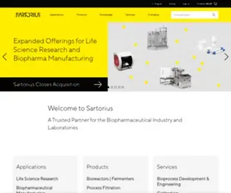Sartorius.com(Biopharma, Laboratory, Applied & Life Sciences) Screenshot
