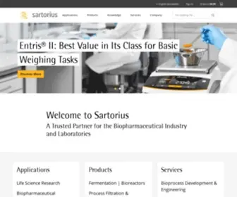 Sartorius.de(Unternehmen) Screenshot