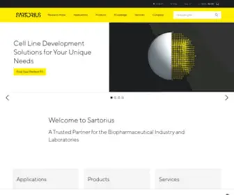 Sartorius.us(Biopharma, Laboratory, Applied & Life Sciences) Screenshot