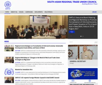 Sartuc.org(South Asian Regional Trade Union Council) Screenshot