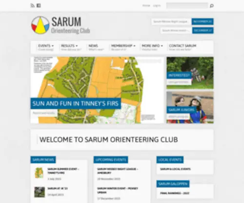 Sarumo.org.uk(SARUM Orienteering Club) Screenshot
