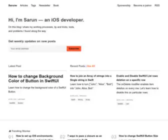 Sarunw.com(A weekly blog about iOS development) Screenshot