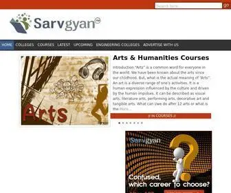 Sarvgyan.com(A Growing Educational Portal in India) Screenshot