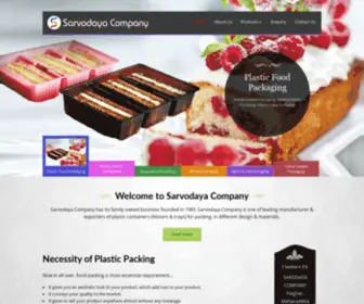 Sarvodayaco.com(Manufacturer & Exporters of Plastic Containers) Screenshot