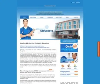 Sarvodayaedu.org(Leading Nursing College in Bangalore) Screenshot