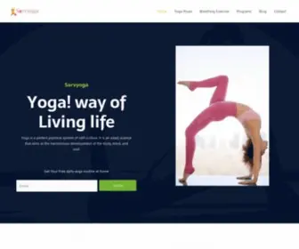 Sarvyoga.com(Yoga A Way of Life) Screenshot