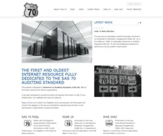 Sas70.com(SAS 70 Service Organization Auditing Standards) Screenshot