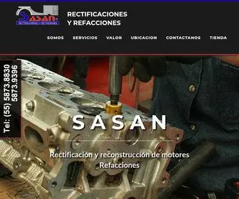 Sasan.com.mx(Rectificación y Reconstrucción de motores) Screenshot
