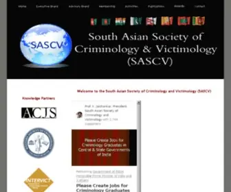 Sascv.org(South Asian Society of Criminology and Victimology (SASCV)) Screenshot