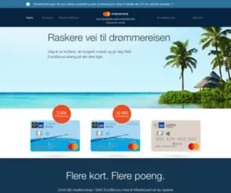 Saseurobonusmastercard.no(SAS EuroBonus Mastercard kredittkort med EuroBonus) Screenshot