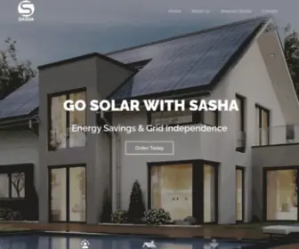 Sashaintl.com(Go Solar with Sasha) Screenshot