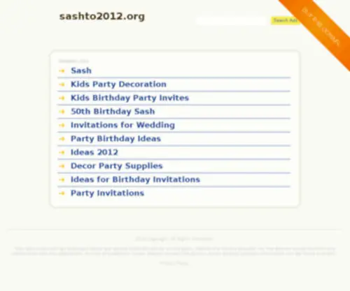 Sashto2012.org(Sashto 2012) Screenshot