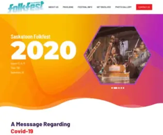 Saskatoonfolkfest.com(Connecting through Culture) Screenshot
