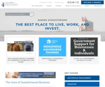 Saskchamber.com(Saskatchewan Chamber of Commerce) Screenshot