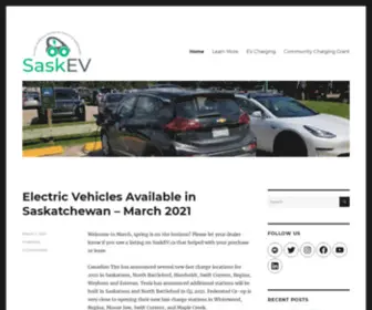 Saskev.ca(Building Momentum for Electric Vehicles in Saskatchewan) Screenshot