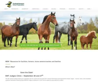 Saskhorse.ca(Saskatchewan Horse Federation) Screenshot