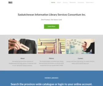 Sasklibraries.ca(Saskatchewan Information Library Services Consortium) Screenshot