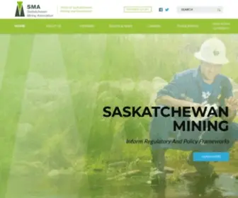 Saskmining.ca(Saskatchewan Mining Association) Screenshot