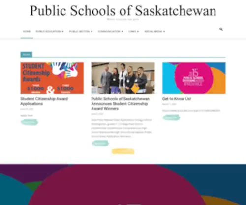 Saskpublicschools.ca(Public Schools of Saskatchewan) Screenshot