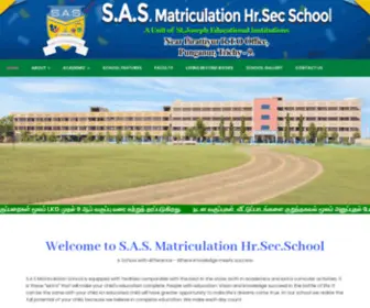 Sasmatriculationschool.com(Matriculation Hr.Sec.School) Screenshot