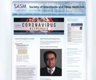 Sasmhq.org(The Society of Anesthesia and Sleep Medicine (SASM)) Screenshot