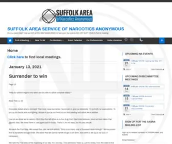 Sasna.org(Suffolk Area Service of Narcotics Anonymous) Screenshot