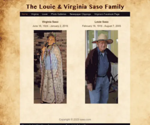 Saso.com(The Saso Family) Screenshot
