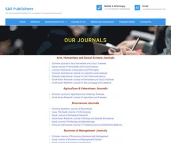 Saspjournals.com((An International Publisher For Academic & Scientific Resources)) Screenshot