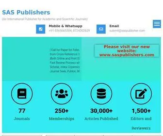Saspublisher.com((An International Publisher for Academic and Scientific Journals)) Screenshot