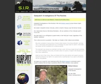 Sasquatchinvestigations.org(Sasquatch Investigations of the Rockies) Screenshot