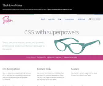 Sass-Lang.com(Syntactically Awesome Style Sheets) Screenshot