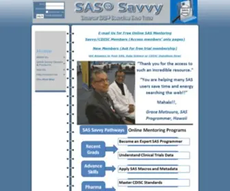 Sassavvy.com(SAS Savvy) Screenshot