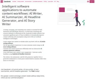 Sassbook.com(AI Writer) Screenshot
