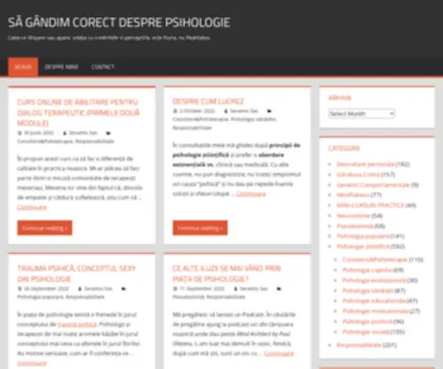 Sasseramis.ro(Să gândim corect despre Psihologie) Screenshot