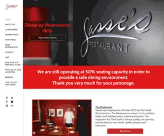 Sassesrestaurant.com(Sasse's Restaurant) Screenshot