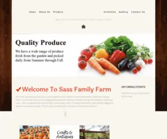 Sassfamilyfarm.com(Sass Family Farm) Screenshot