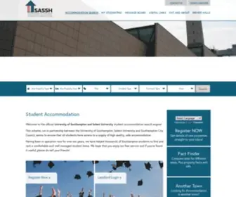 Sassh.co.uk(Student accommodation in Southampton) Screenshot