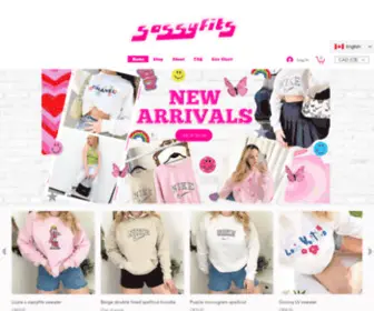 Sassyfits.ca(Trendy & Embroidered Apparel) Screenshot