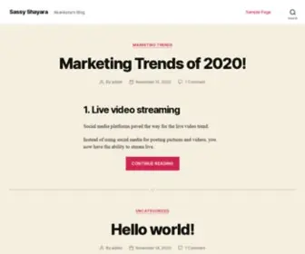 Sassyshayara.in(Marketing Trends in 2020) Screenshot