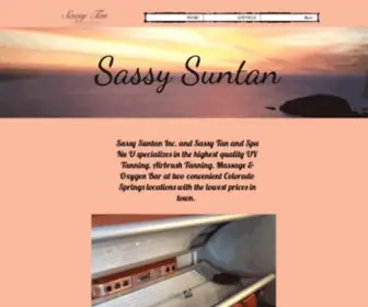 Sassysuntan.com(Sassy Suntan Colorado Springs) Screenshot