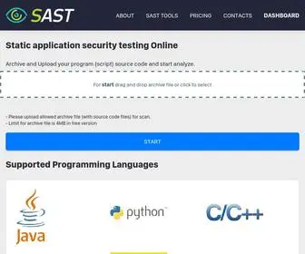 Sast.online(Online Static application security testing (SAST) tool) Screenshot