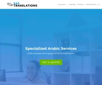 Sastranslations.com(SAS Translations) Screenshot