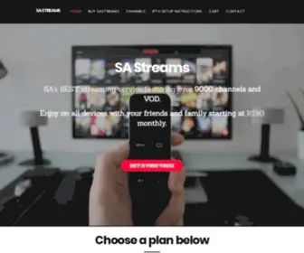 Sastreams.co.za Screenshot