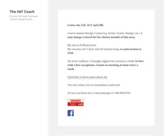 Sat-Coach.com(Premier Test Prep Tutoring in Central Orange County) Screenshot
