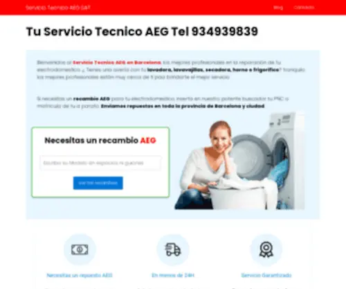 Sat-Serviciotecnicoaeg.es(Expertos en el cuidado de electrodomésticos) Screenshot