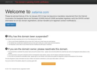 Satama.com(This domain is pending ICANN verification) Screenshot