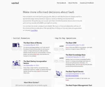 Satchel.com(Guides to the best SaaS tools) Screenshot