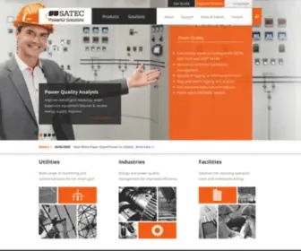 Satec-Global.com(Power Quality and Energy Management Solutions) Screenshot